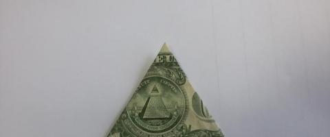 Как сложить доллар треугольником